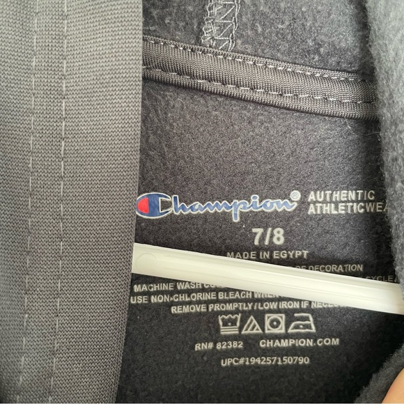 Champion Gray Size 7/8 Logo Pullover Hoodie - Picture 4 of 6